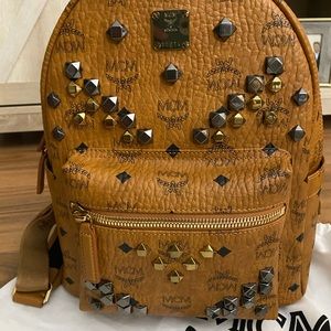 MCM studded leather backpack